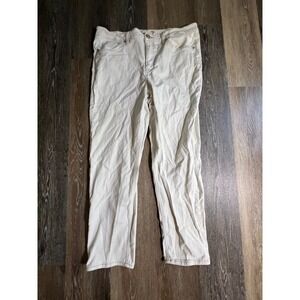 Seven7 Straight Leg Jeans Womens 16 Off-White Cream Denim Classic 5-Pocket 1941